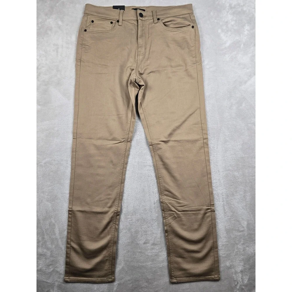Banana Republic 5 Pocket Pants Mens 34x34 Khaki Slim‎ Fit Stretch Chino *Read